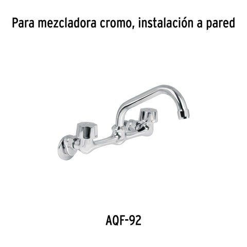 Jgo manerales hex para AQF-92 de pared, fregadero,cromo AQUA | AQMM-80 | 49443