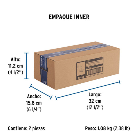 Regadera cuadrada 6', ABS, con brazo y chapetón, cromo, AERO | R-510 | 49451