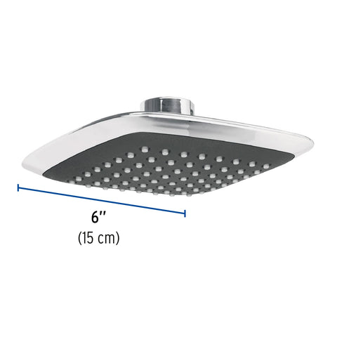Regadera cuadrada 8', ABS, sin brazo, cromo, AERO | R-510S | 49454
