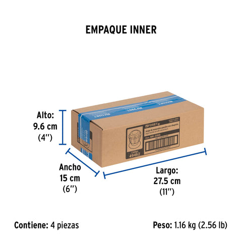 Juego de 2 manerales acrílico ámbar para regadera, BASIC | MR-200A | 49462