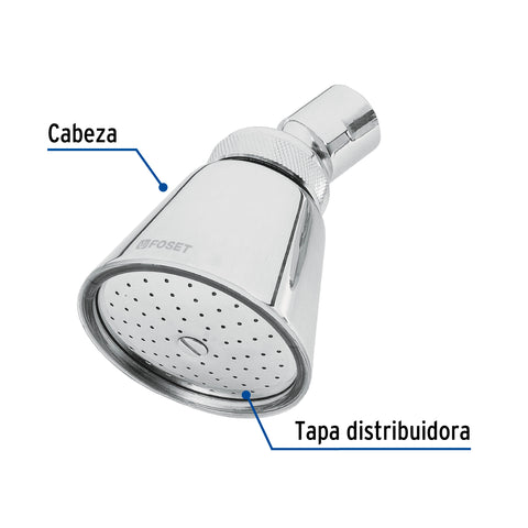 Regadera redonda 2-3/4', latón, sin brazo, cromo, AERO | R-200S | 49468