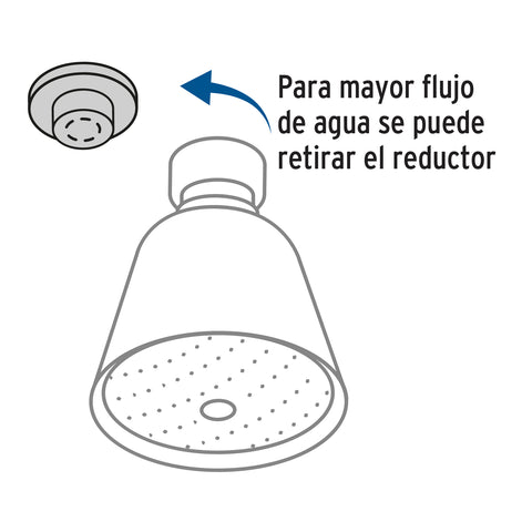 Regadera redonda 2-3/4', latón, sin brazo, cromo, AERO | R-200S | 49468