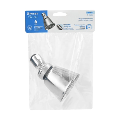 Regadera redonda 2-3/4', latón, sin brazo, cromo, AERO | R-200S | 49468