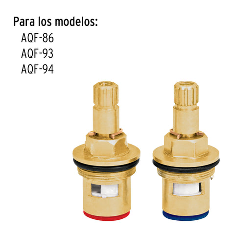 Bolsa con 2 cartuchos cerámicos para mezcladora AQF-86 FOSET | CARCE-324 | 49486