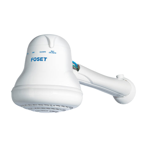 Regadera eléctrica, 4 temperaturas, 14.5cm, blanca, FOSET | REGEL-4 | 49491