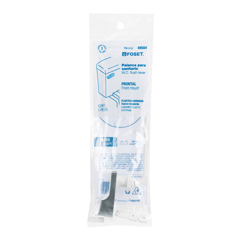 Palanca frontal plástica cromada para WC, FOSET | PW-018 | 49504
