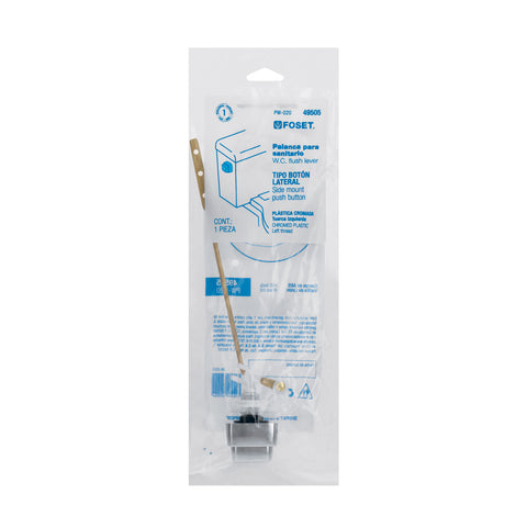 Botón lateral plástico cromado para WC, FOSET | PW-020 | 49505