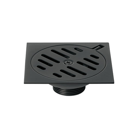 Resumidero cuadrado 6'x6', metálico, negro, FOSET BASIC | RS-603M | 49539