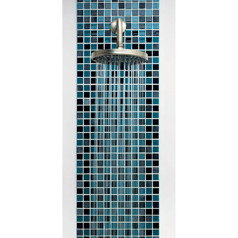 Regadera cromo 8' plato redondo, con brazo, FOSET ELEMENT | R-208 | 49577