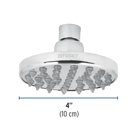 Regadera cromo 4' plato redondo, sin brazo, FOSET ELEMENT | R-204S | 49581