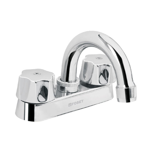 Mezcladora 4' para lavabo, cuello curvo, cartucho compresión | M-050-C | 49589