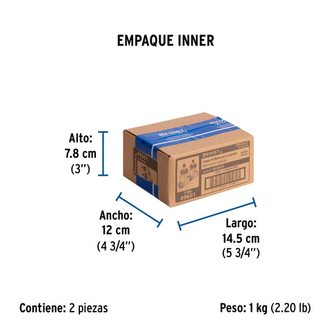 Juego llaves empotrar roscables, 1/4 vuelta, s/maneral FOSET | E-052SCE | 49601