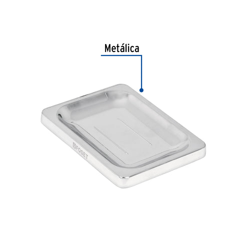 Jabonera metálica, cromo, BASIC | A-908 | 49611