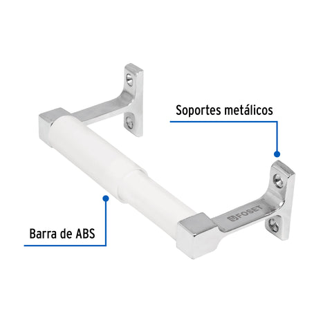 Portarrollo sin cubierta, metálico, cromo, BASIC | A-917 | 49612