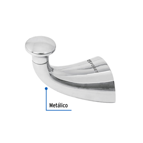 Gancho sencillo metálico para toalla, FOSET AERO | AEA-73 | 49635