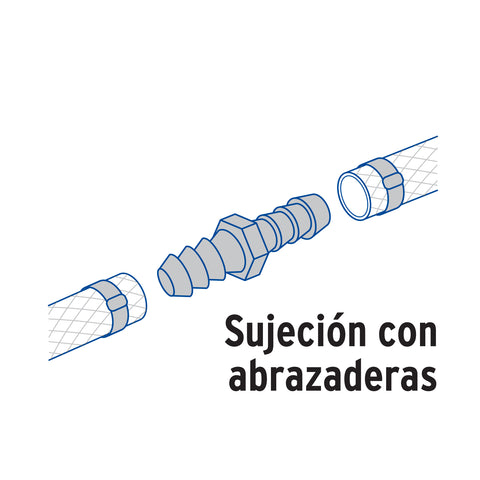 Cople inserción de latón 1' para poliducto negro, FOSET | ADPO-1C | 49646