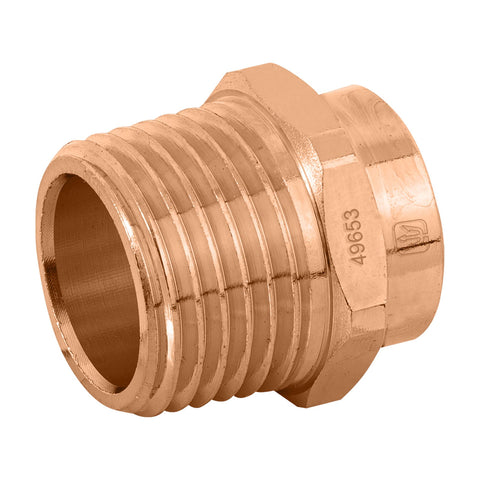 Conector de cobre, rosca exterior 1/2', FOSET | CC-611 | 49653