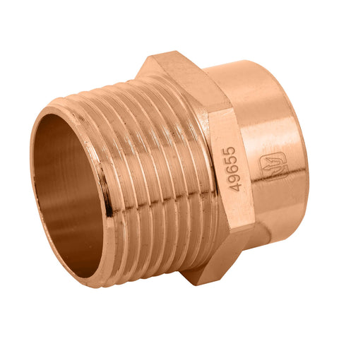 Conector de cobre, rosca exterior 1', FOSET | CC-613 | 49655
