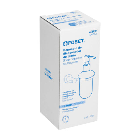 Dispensador de jabón de repuesto en acabado cromo, ELEMENT | ELA-75DI | 49662