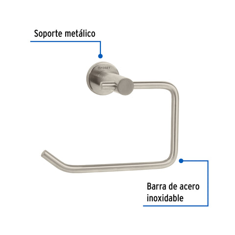 Portarrollo metálico acabado satín, FOSET ELEMENT | ELA-72N | 49677