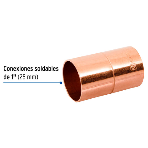 Cople de cobre 1', con ranura, FOSET | CC-263 | 49702