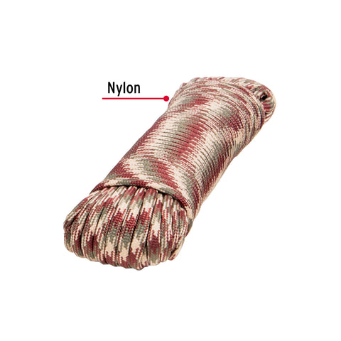 Piola de nylon paracord de 4mm x 15m camo, madeja, FIERO | PIO-415NC | 49705