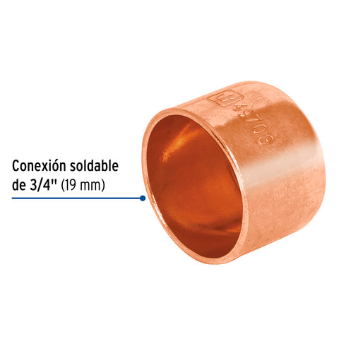 Tapón capa de cobre 3/4', FOSET | CC-362 | 49708