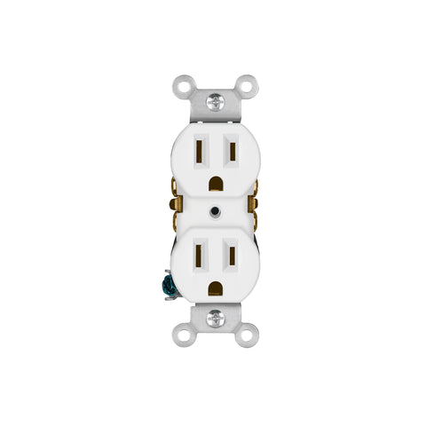 Contacto dúplex, 2 polos 3 hilos, Standard, blanco, Volteck | CODO-SB | 49710