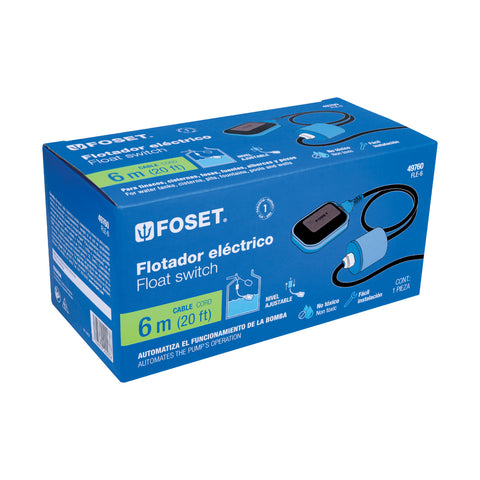 Flotador eléctrico con cable de 6 m, FOSET | FLE-6 | 49760