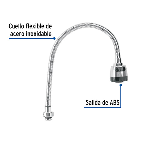 Cuello flexible para mezcladora de fregadero, cromo, AQUA | AQCR-81 | 49821