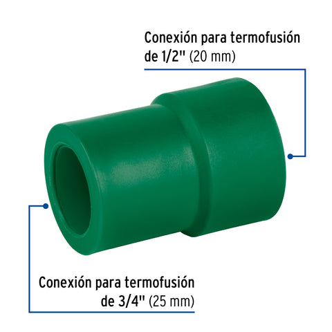 Reducción de PPR 3/4' x 1/2', FOSET | CV-221 | 49822
