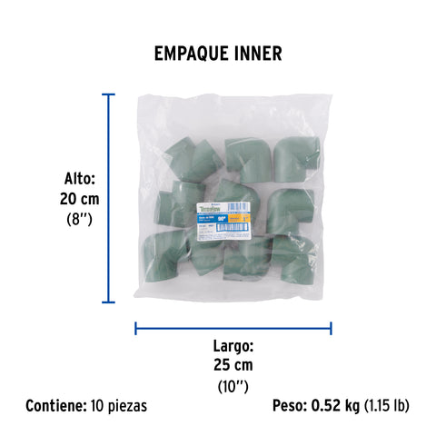 Codo 90° PPR, 1', FOSET | CV-563 | 49851