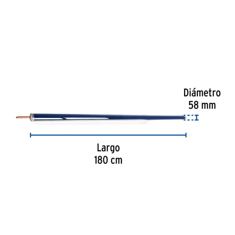 Tubo de repuesto para calentador solar heat pipe, FOSET | CALE-TUB-H | 49876