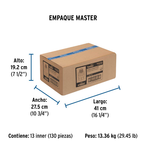 Adaptador PPR 3/4' macho con inserto metálico, FOSET | CV-612 | 49880