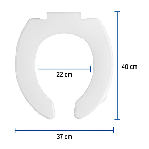 Asiento redondo ligero con tapa para WC, blanco, FOSET BASIC | AWC-35B | 49902