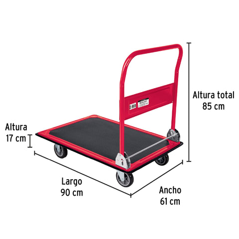Carro de carga plegable tipo plataforma, 300 kg, Pretul | DIA-300P | 49907