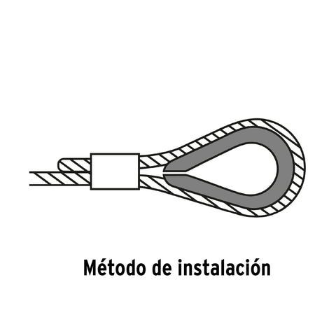 Bolsa con 10 guardacabos para cable de acero de 3/16', FIERO | GC-3/16 | 49909