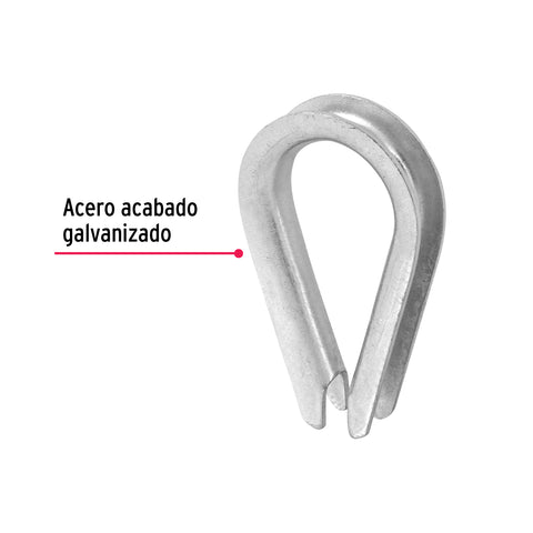 Bolsa con 10 guardacabos para cable de acero de 3/16', FIERO | GC-3/16 | 49909