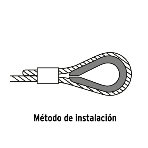 Bolsa con 10 guardacabos para cable de acero de 1/4', FIERO | GC-1/4 | 49911