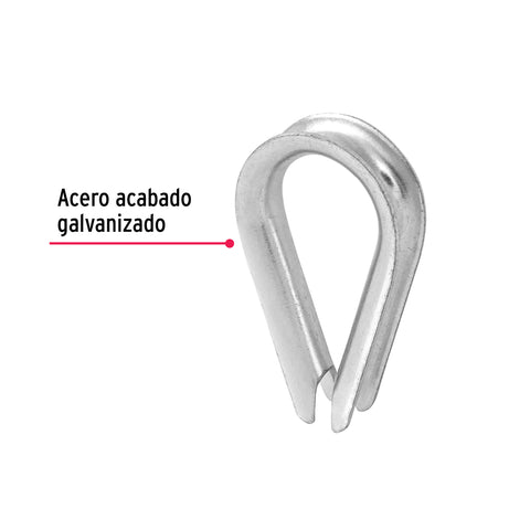 Bolsa con 10 guardacabos para cable de acero de 1/4', FIERO | GC-1/4 | 49911