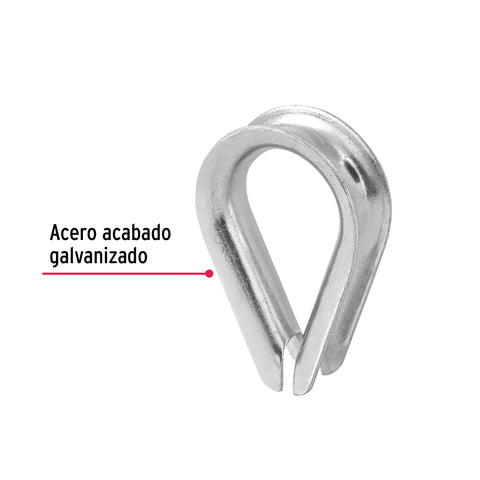 Bolsa con 5 guardacabos para cable de acero de 1/2', FIERO | GC-1/2 | 49918