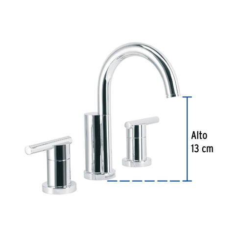 Mezcladora cromo para lavabo con taladros separados, ELEMENT | ELM-91 | 49926