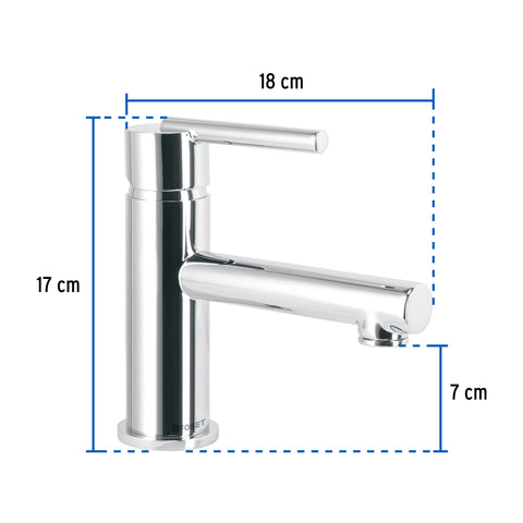 Monomando corto cromo para lavabo, FOSET ELEMENT | ELM-45 | 49928