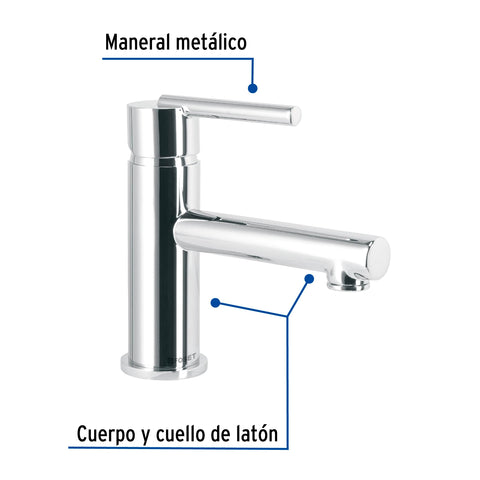Monomando corto cromo para lavabo, FOSET ELEMENT | ELM-45 | 49928