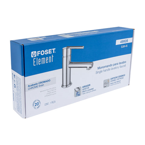 Monomando corto cromo para lavabo, FOSET ELEMENT | ELM-45 | 49928