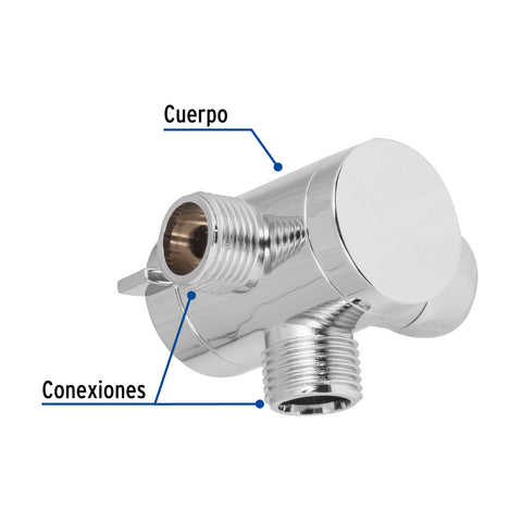 Desviador de 3 vías para brazo, cromo, FOSET RIVIERA | AR-03 | 49958