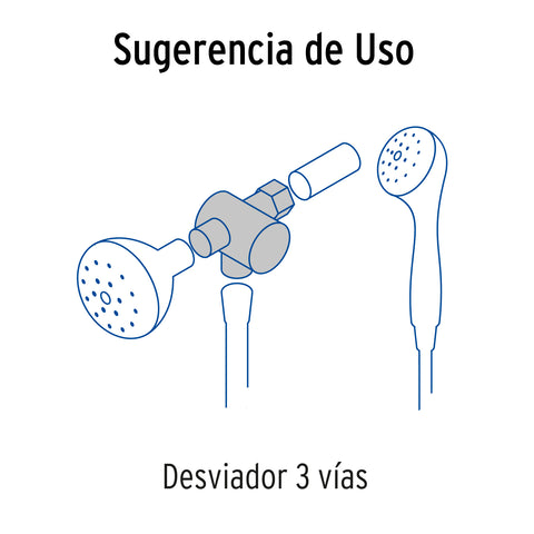 Desviador de 3 vías para brazo, cromo, FOSET RIVIERA | AR-03 | 49958