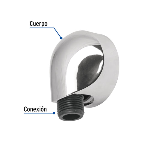 Codo de suministro, cromo, FOSET RIVIERA | AR-05 | 49962