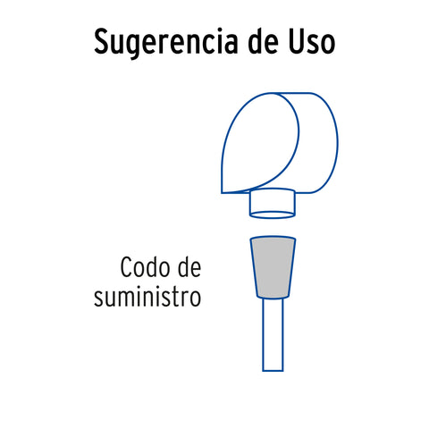 Codo de suministro, cromo, FOSET RIVIERA | AR-05 | 49962