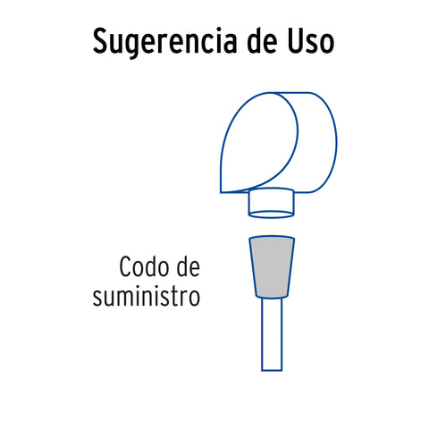 Codo de suministro, satín, FOSET RIVIERA | AR-05N | 49963